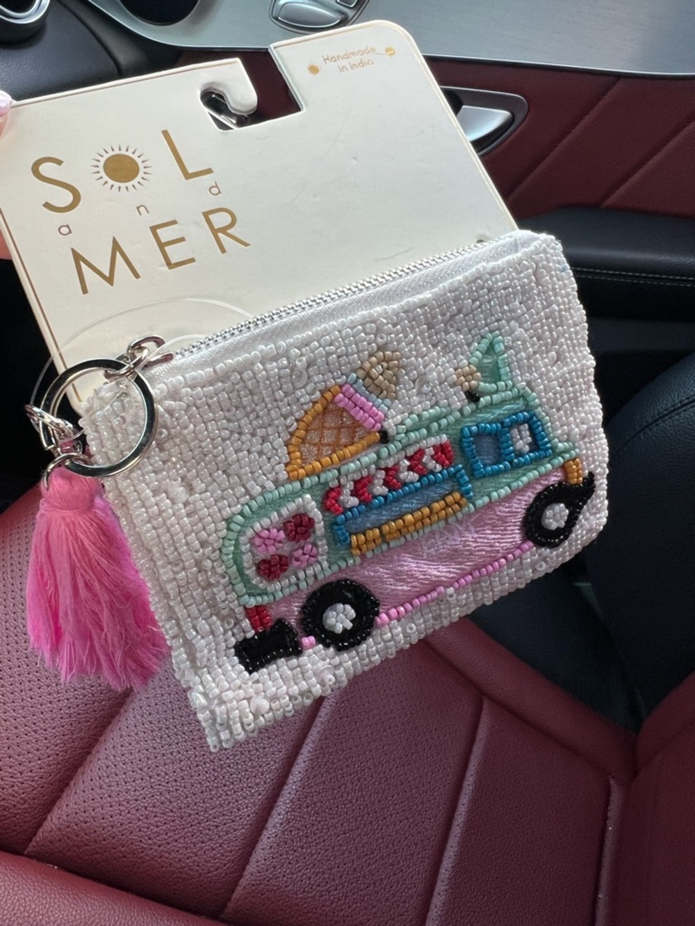 Sol & Mer Ice Cream Truck Beaded Coin Pouch